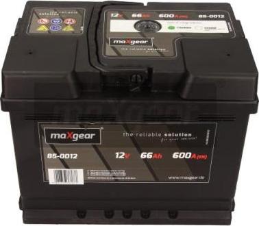 Maxgear 85-0012 - Стартерна акумуляторна батарея, АКБ autocars.com.ua
