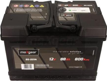 Maxgear 85-0014 - Стартерная аккумуляторная батарея, АКБ autodnr.net