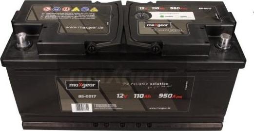 Maxgear 85-0017 - Стартерна акумуляторна батарея, АКБ autocars.com.ua