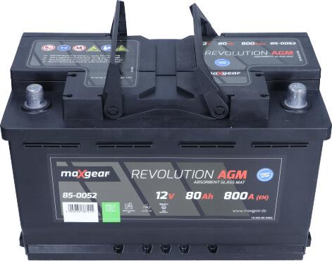 Maxgear 85-0052 - Стартерна акумуляторна батарея, АКБ autocars.com.ua