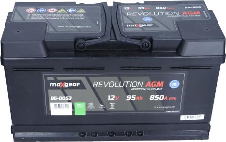 Maxgear 85-0053 - Стартерна акумуляторна батарея, АКБ autocars.com.ua