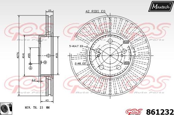 Maxtech 5231005 - Поворотный кулак, подвеска колеса autodnr.net