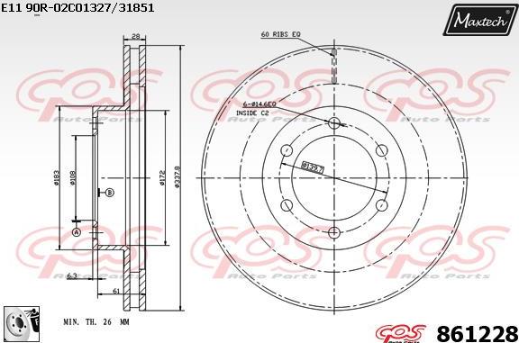 Maxtech 5251009 - Поворотний кулак, підвіска колеса autocars.com.ua