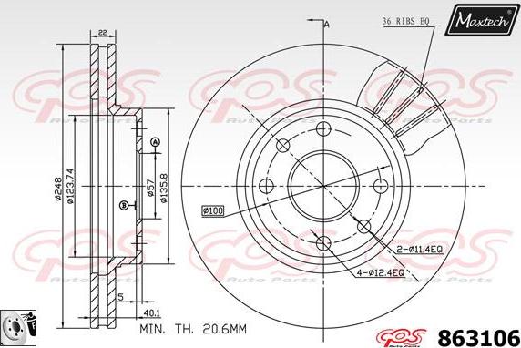 Maxtech 5256004 - Поворотний кулак, підвіска колеса autocars.com.ua