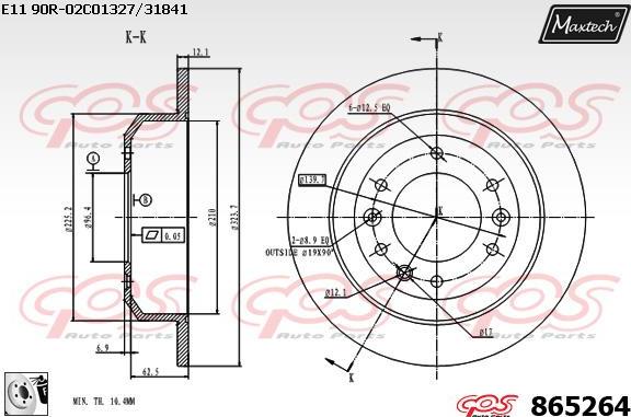 Maxtech 5265239 - Поворотний кулак, підвіска колеса autocars.com.ua