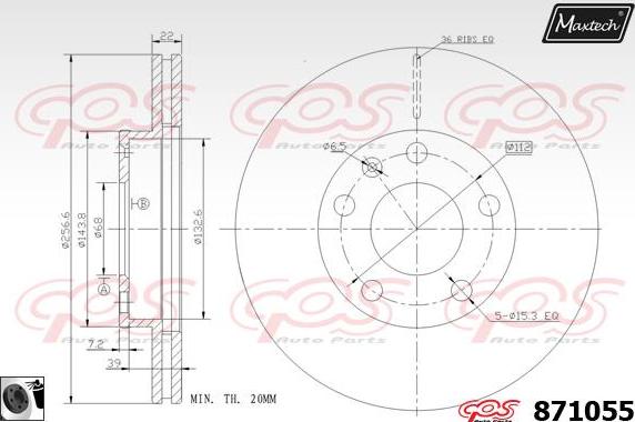 Maxtech 5266211 - Поворотний кулак, підвіска колеса autocars.com.ua