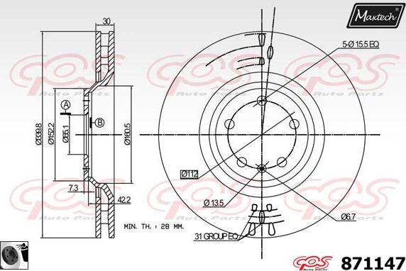 Maxtech 5271004 - Поворотний кулак, підвіска колеса autocars.com.ua