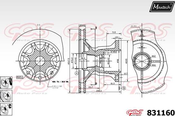 Maxtech 72952015 - Поршень, корпус скоби гальма autocars.com.ua