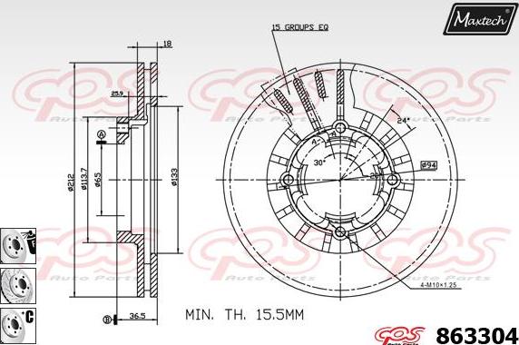 Maxtech 71810174 - Направляючий болт, корпус скоби гальма autocars.com.ua