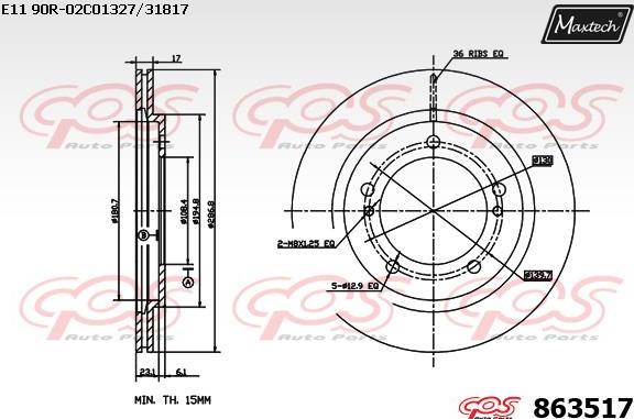 Maxtech 5271026 - Поворотний кулак, підвіска колеса autocars.com.ua