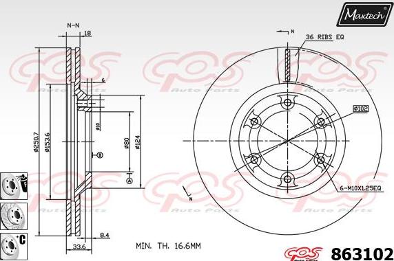 Maxtech 5271028 - Поворотний кулак, підвіска колеса autocars.com.ua