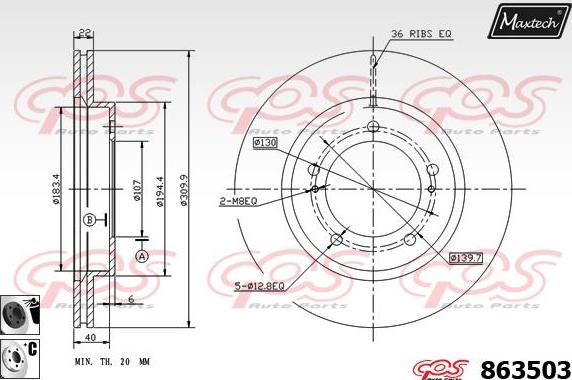 Maxtech 5271032 - Поворотний кулак, підвіска колеса autocars.com.ua