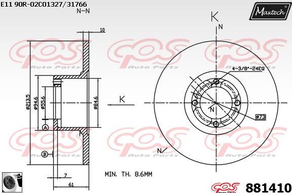 Maxtech 5271038 - Поворотний кулак, підвіска колеса autocars.com.ua