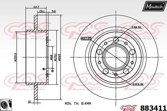 Maxtech 5271048 - Поворотний кулак, підвіска колеса autocars.com.ua