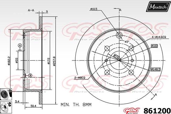 Maxtech 5271066 - Поворотний кулак, підвіска колеса autocars.com.ua