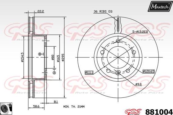 Maxtech 5272002 - Поворотний кулак, підвіска колеса autocars.com.ua