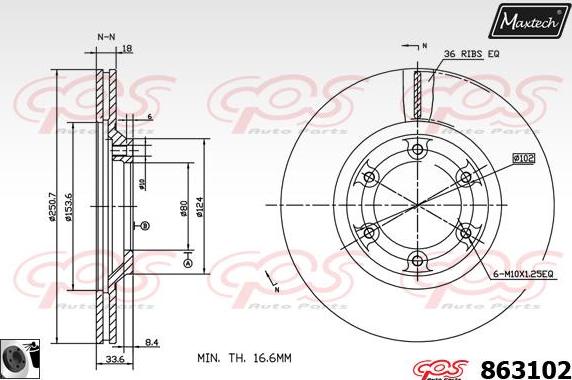 Maxtech 5273500 - Поворотний кулак, підвіска колеса autocars.com.ua