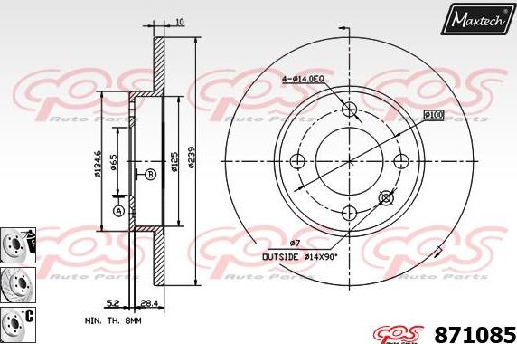 Maxtech 5281201 - Поворотний кулак, підвіска колеса autocars.com.ua