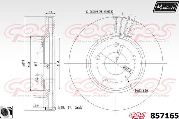 Maxtech 5281202 - Поворотний кулак, підвіска колеса autocars.com.ua