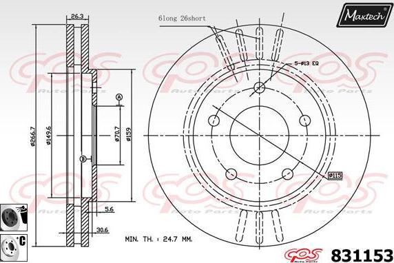 Maxtech 72948046 - Поршень, корпус скобы тормоза autodnr.net