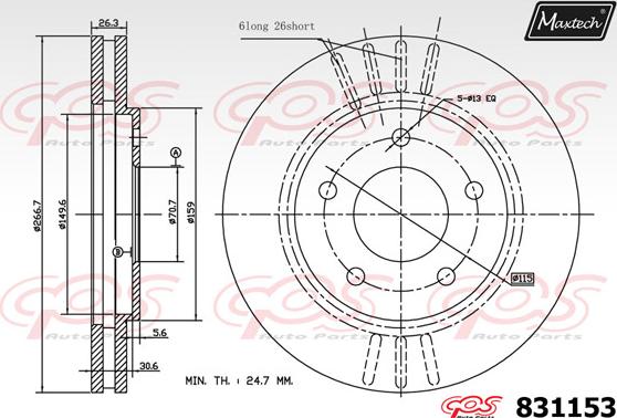 Maxtech 72946015 - Поршень, корпус скобы тормоза autodnr.net