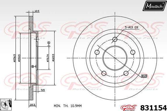 Maxtech 5475317 - Поворотний кулак, підвіска колеса autocars.com.ua