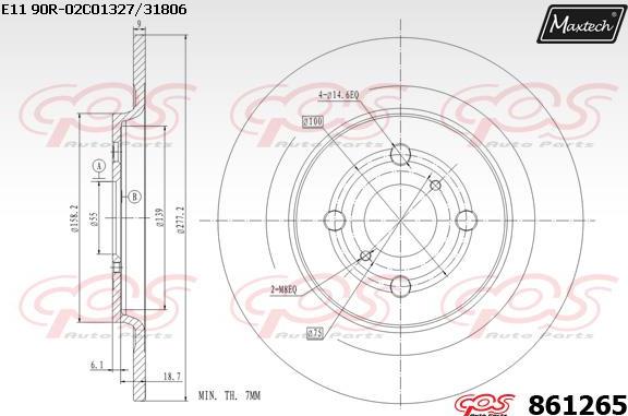 Maxtech 6255005 - Гальмівний супорт autocars.com.ua