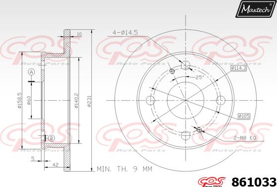 Maxtech 6255007 - Гальмівний супорт autocars.com.ua