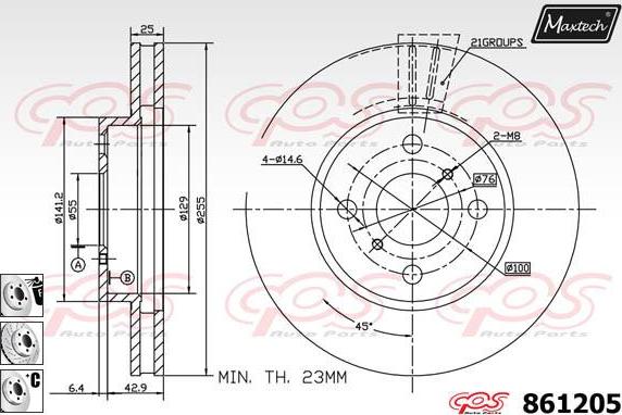 Maxtech 70160044 - Комплект направляючої гільзи autocars.com.ua