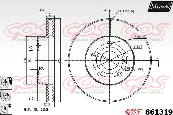 Maxtech 72941002 - Поршень, корпус скоби гальма autocars.com.ua