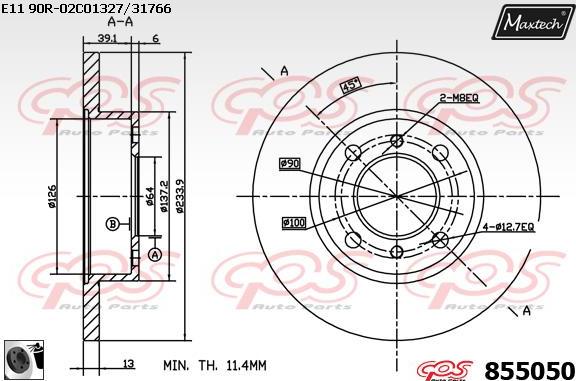 Maxtech 6265205 - Гальмівний супорт autocars.com.ua