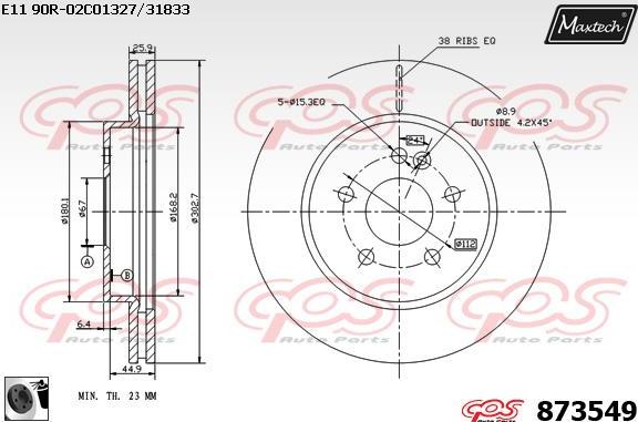 Maxtech 6272500 - Гальмівний супорт autocars.com.ua