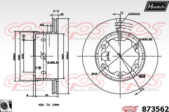 Maxtech 6272501 - Гальмівний супорт autocars.com.ua