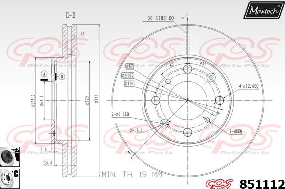 Maxtech 6273501 - Гальмівний супорт autocars.com.ua