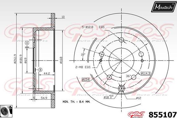 Maxtech 6273506 - Гальмівний супорт autocars.com.ua