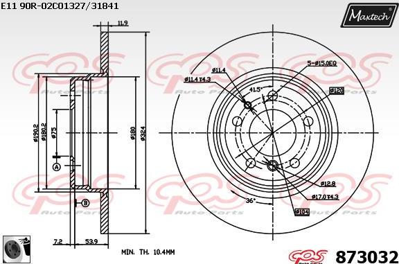 Maxtech 6274514 - Гальмівний супорт autocars.com.ua