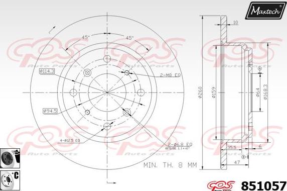 Maxtech 70160033 - Комплект направляючої гільзи autocars.com.ua