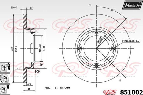 Maxtech 70160036 - Комплект направляючої гільзи autocars.com.ua