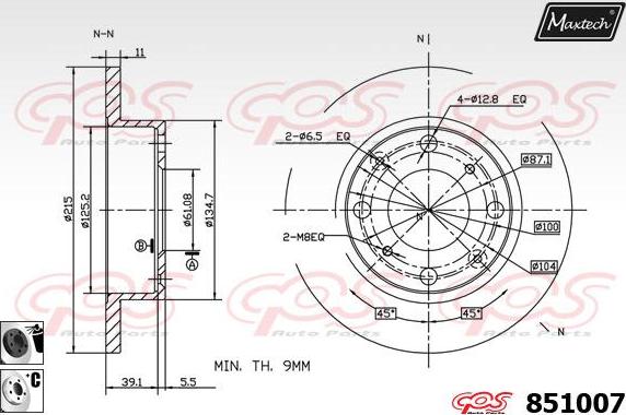 Maxtech 70160037 - Комплект направляючої гільзи autocars.com.ua