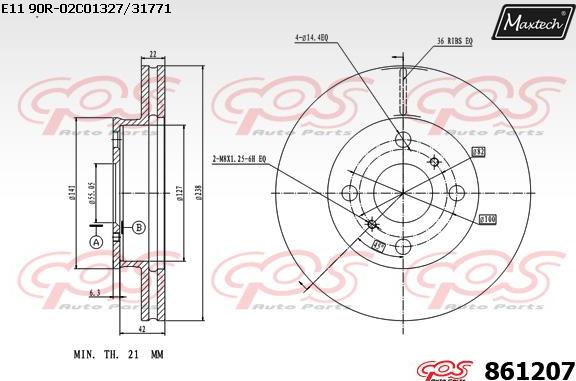 Maxtech 70160049 - Комплект направляючої гільзи autocars.com.ua