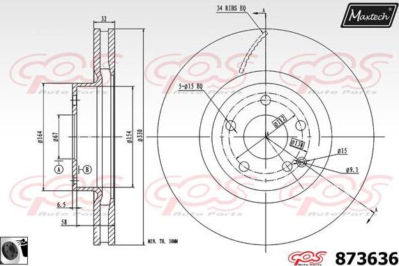 Maxtech 70160056 - Комплект направляючої гільзи autocars.com.ua