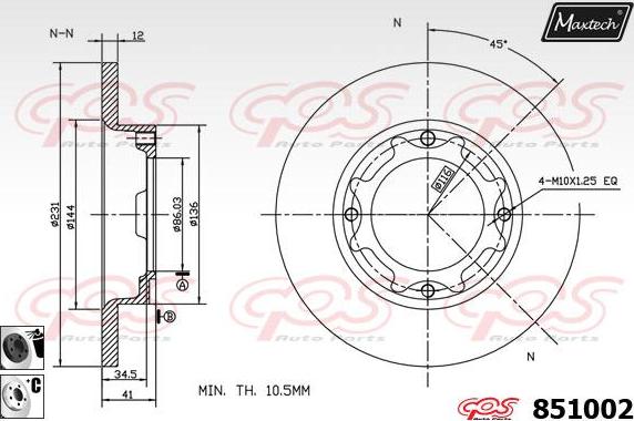 Maxtech 70160058 - Комплект направляючої гільзи autocars.com.ua