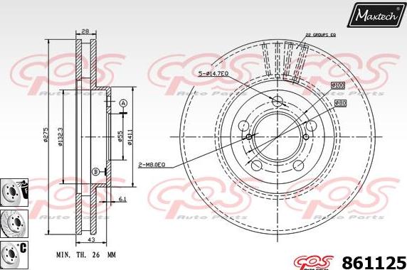 Maxtech 70160090 - Комплект направляючої гільзи autocars.com.ua