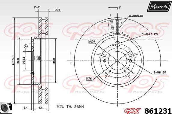 Maxtech 70160102 - Комплект направляючої гільзи autocars.com.ua