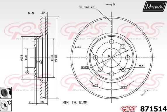 Maxtech 70160126 - Комплект направляючої гільзи autocars.com.ua