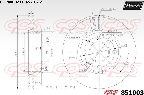 Maxtech 70160131 - Комплект направляючої гільзи autocars.com.ua