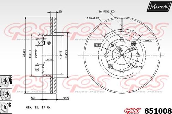 Maxtech 70160161 - Комплект направляючої гільзи autocars.com.ua