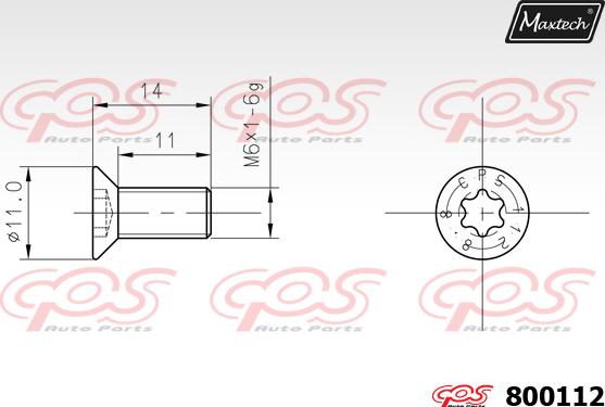 Maxtech 70180006 - Прокладка, поршень корпусу скоби тор autocars.com.ua