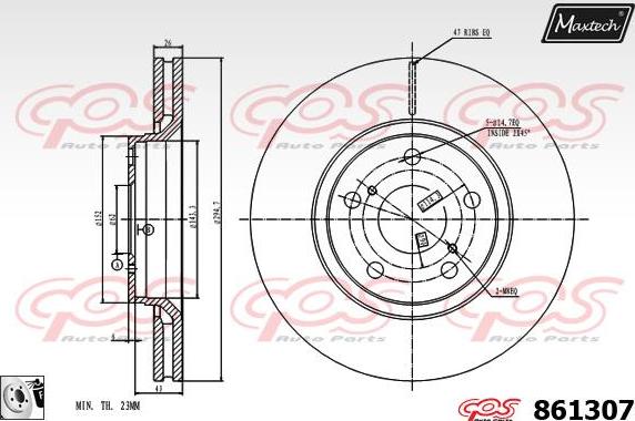 Maxtech 70180041 - Прокладка, поршень корпуса скобы тормоза autodnr.net