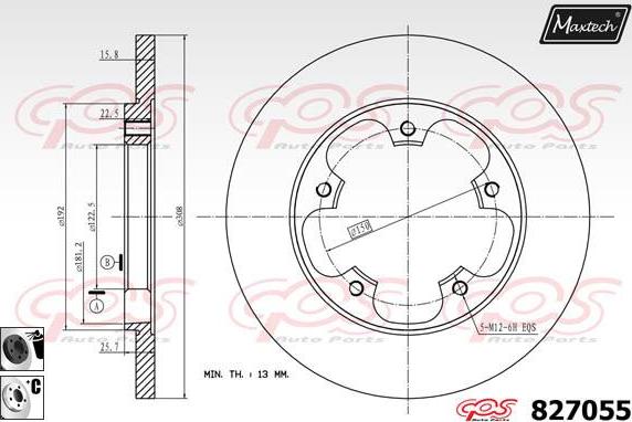 Maxtech 70180180 - Прокладка, поршень корпусу скоби тор autocars.com.ua